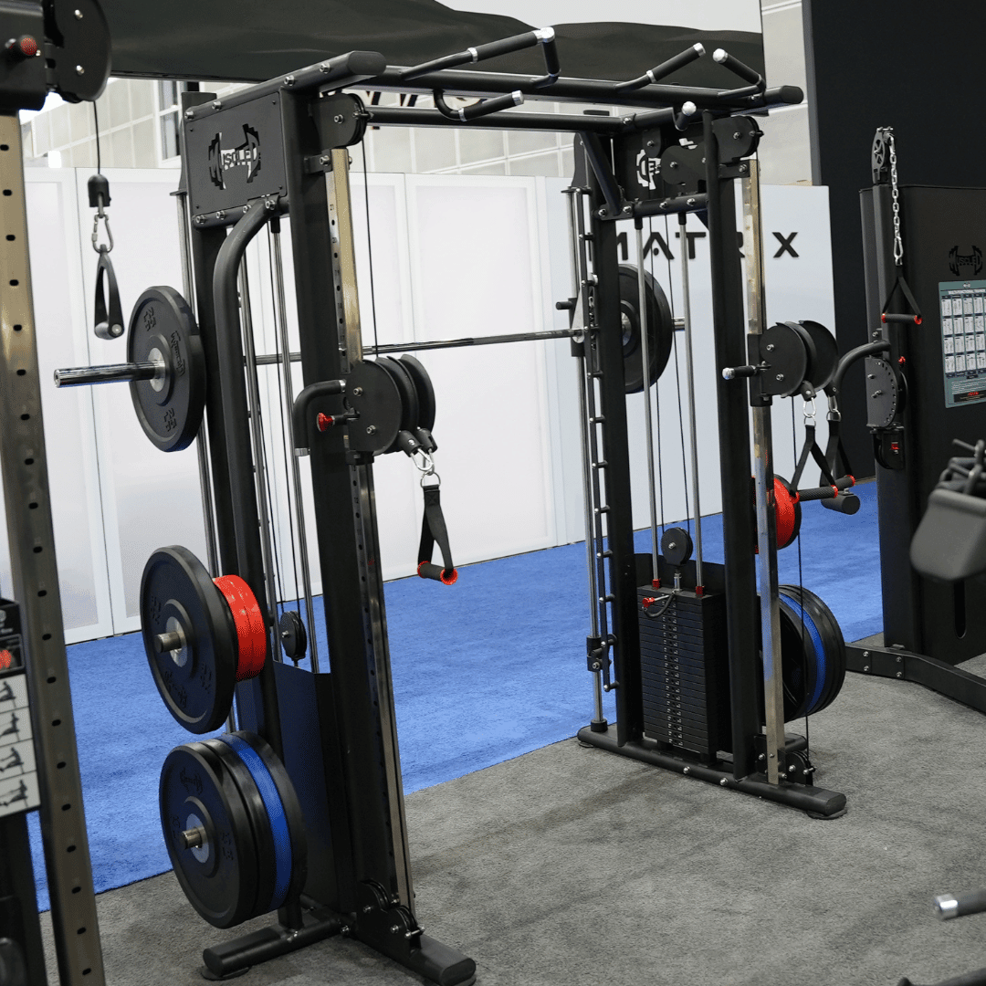 Megatron Dual Adjustable Pulley / Smith Combo - Muscle D Fitness - Selectorized Weight Adjustment - Functional Pull-Up Bar - Dual Station