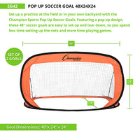 Thumbnail for POP-UP SOCCER GOAL HoopsKing