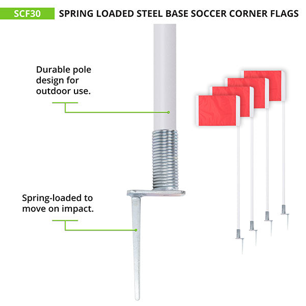 SPRING LOADED CORNER FLAGS