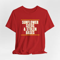 Thumbnail for Sunflower Seeds & Stolen Bases — Baseball T-Shirt