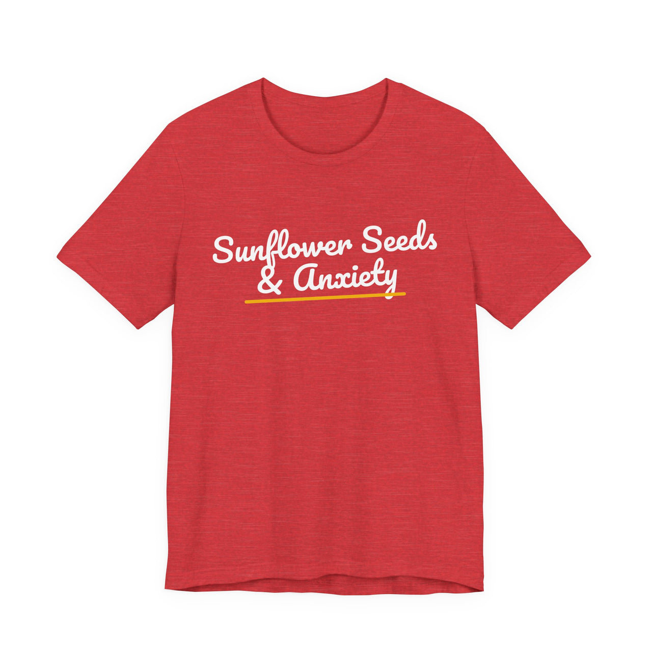 Sunflower Seeds & Anxiety — Baseball T-Shirt