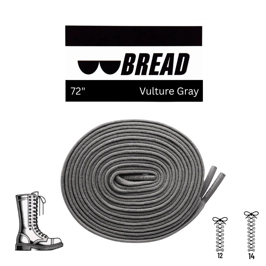 Bread No-Tie Elastic Shoelaces – Vulture Gray