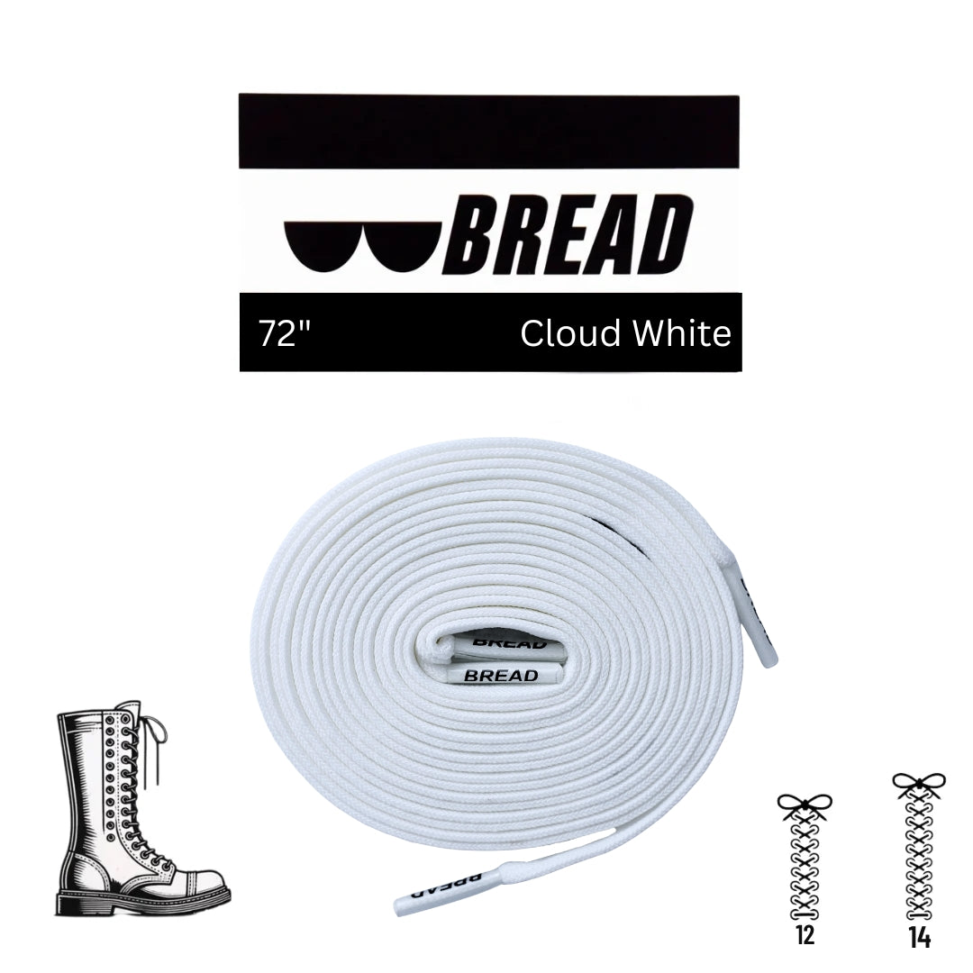 Bread No-Tie Elastic Shoelaces – Cloud White
