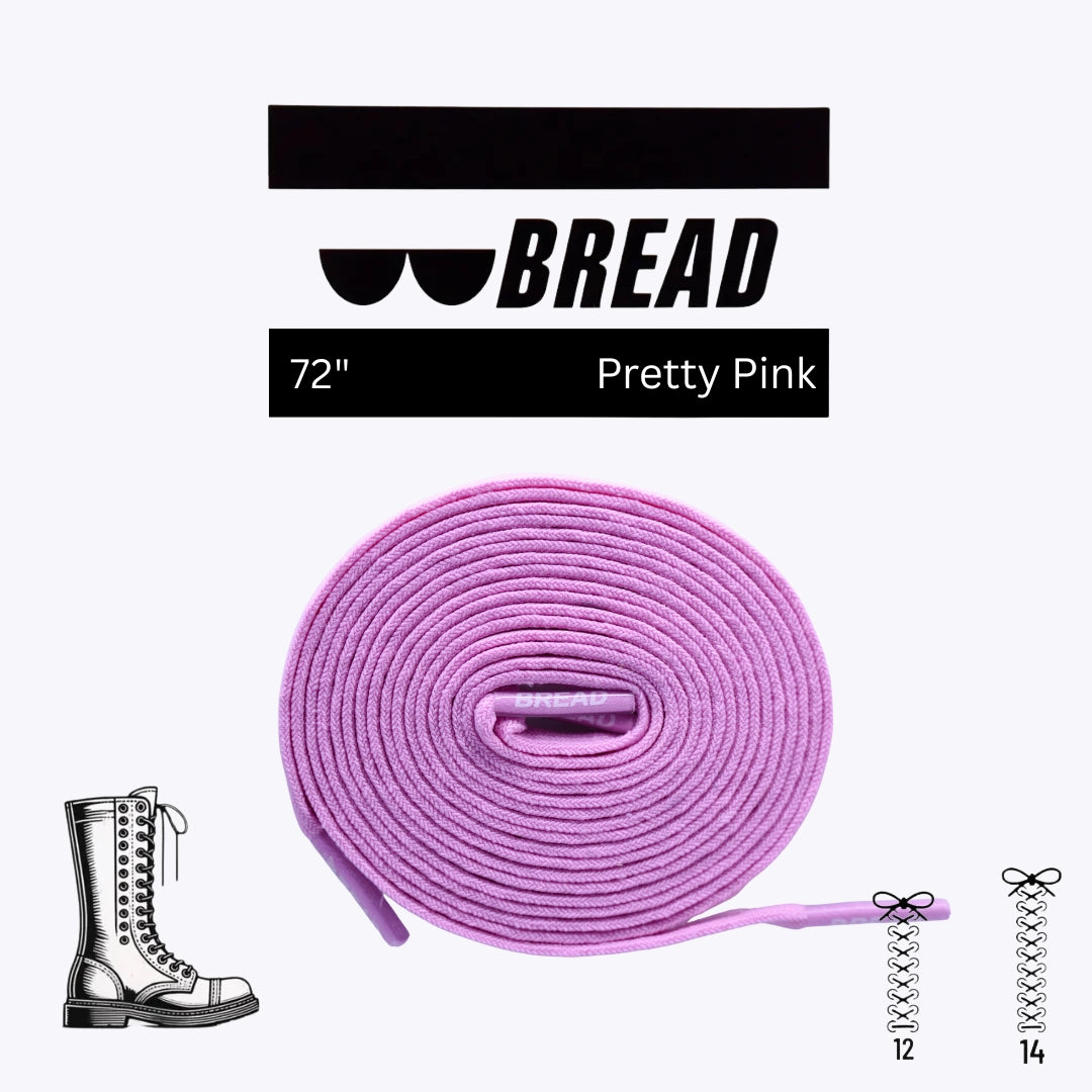 Bread No-Tie Elastic Shoelaces – Pretty Pink