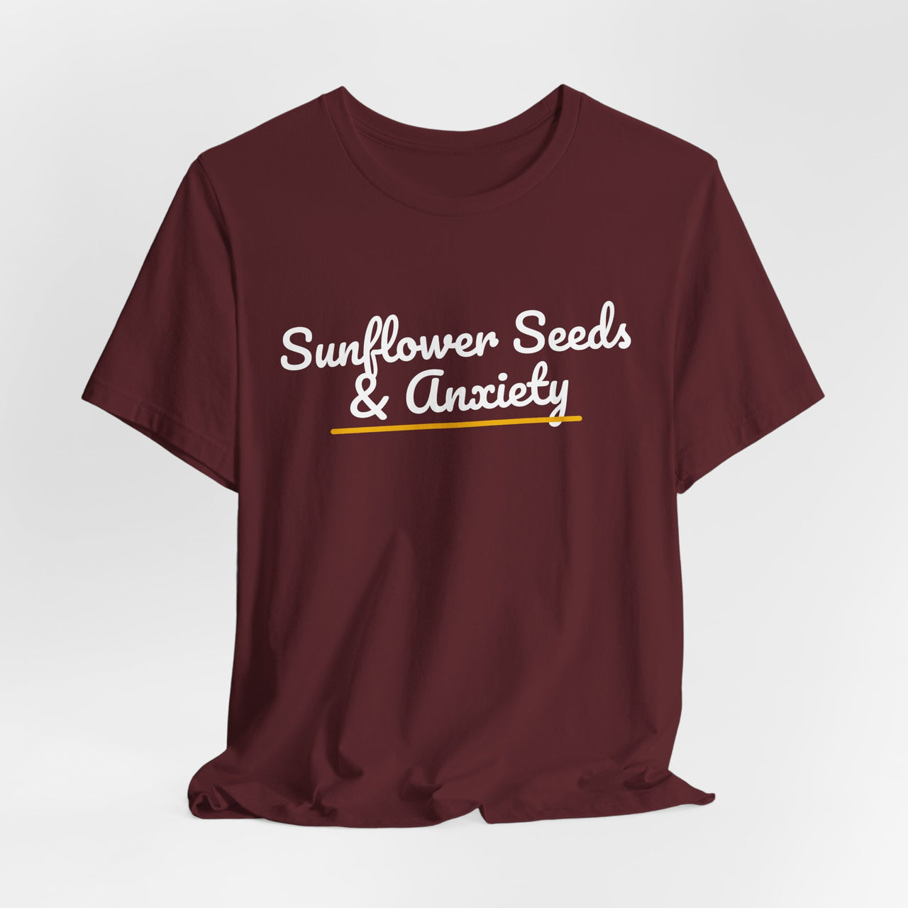 Sunflower Seeds & Anxiety — Baseball T-Shirt