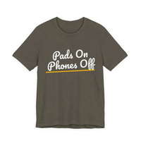 Thumbnail for Pads On Phones Off — Football T-Shirt