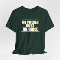 Thumbnail for My Pitcher Owns The Circle — Softball T-Shirt