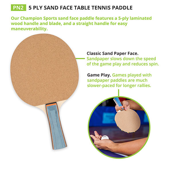 Sand Faced Table Tennis Paddle