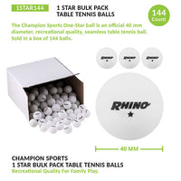 Thumbnail for 1-Star Table Tennis Balls, 144/ Bulk Pack