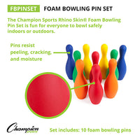 Thumbnail for Multi-Color Foam Bowling Pin Set