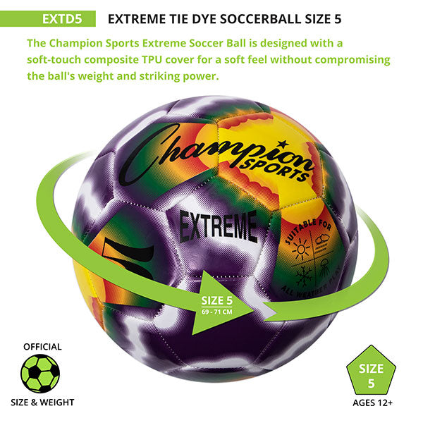 EXTREME TIE-DYE SOCCER BALL