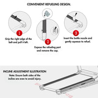 Thumbnail for Light Commercial Folding Treadmill - Muscle D Fitness - LED Display - Heart Rate Monitor - Safety Clip