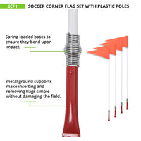 Thumbnail for SOCCER CORNER FLAG SET WITH PLASTIC POLES