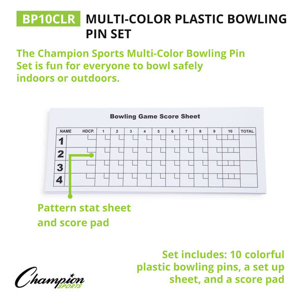 Multi-Color Bowling Pin Set