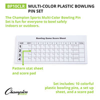 Thumbnail for Multi-Color Bowling Pin Set