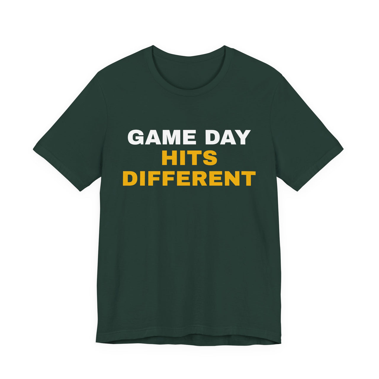 Game Day Hits Different — Football T-Shirt