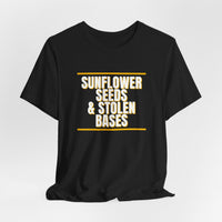 Thumbnail for Sunflower Seeds & Stolen Bases — Baseball T-Shirt