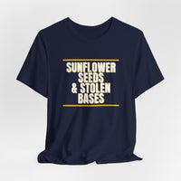 Thumbnail for Sunflower Seeds & Stolen Bases — Baseball T-Shirt