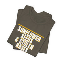 Thumbnail for Sunflower Seeds & Stolen Bases — Baseball T-Shirt