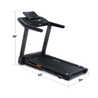 Thumbnail for Light Commercial Folding Treadmill - Muscle D Fitness - LED Display - Heart Rate Monitor - Safety Clip