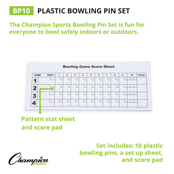 Plastic Bowling Pin Set