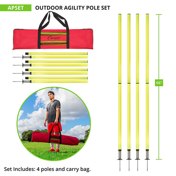 Outdoor Agility Pole Set