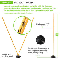 Thumbnail for Pro Agility Pole Set