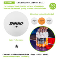 Thumbnail for 1-Star Table Tennis Ball, 60/Bucket