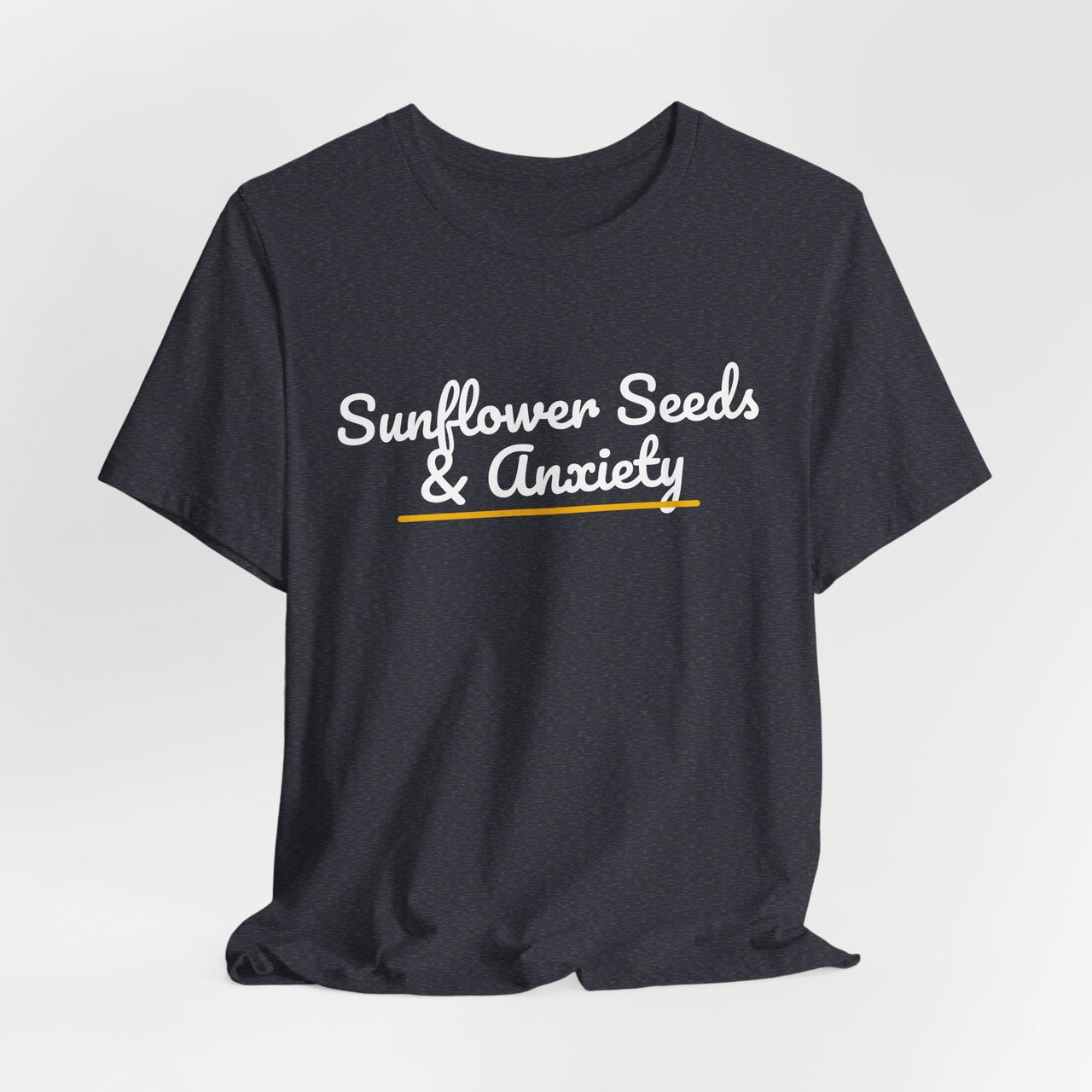 Sunflower Seeds & Anxiety — Baseball T-Shirt