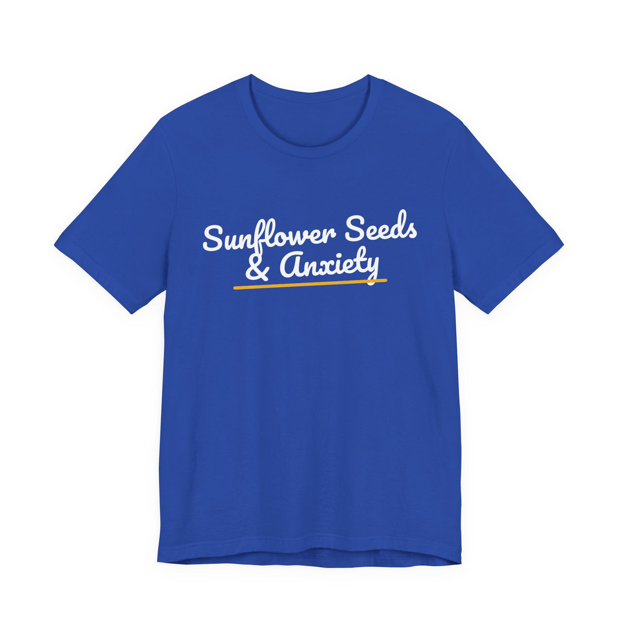 Sunflower Seeds & Anxiety — Baseball T-Shirt