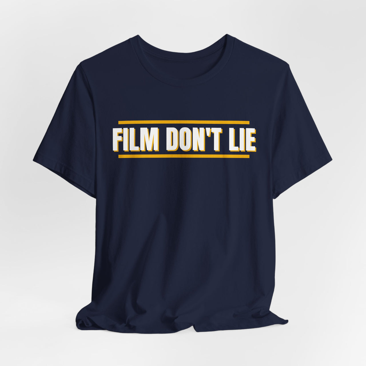 Film Don't Lie (Navy / Gold) — Football T-Shirt
