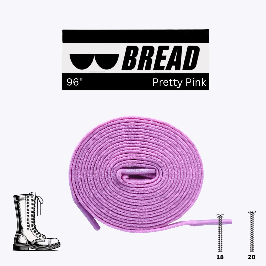Bread No-Tie Elastic Shoelaces – Pretty Pink