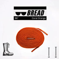 Thumbnail for Bread No-Tie Elastic Shoelaces – Coral Orange
