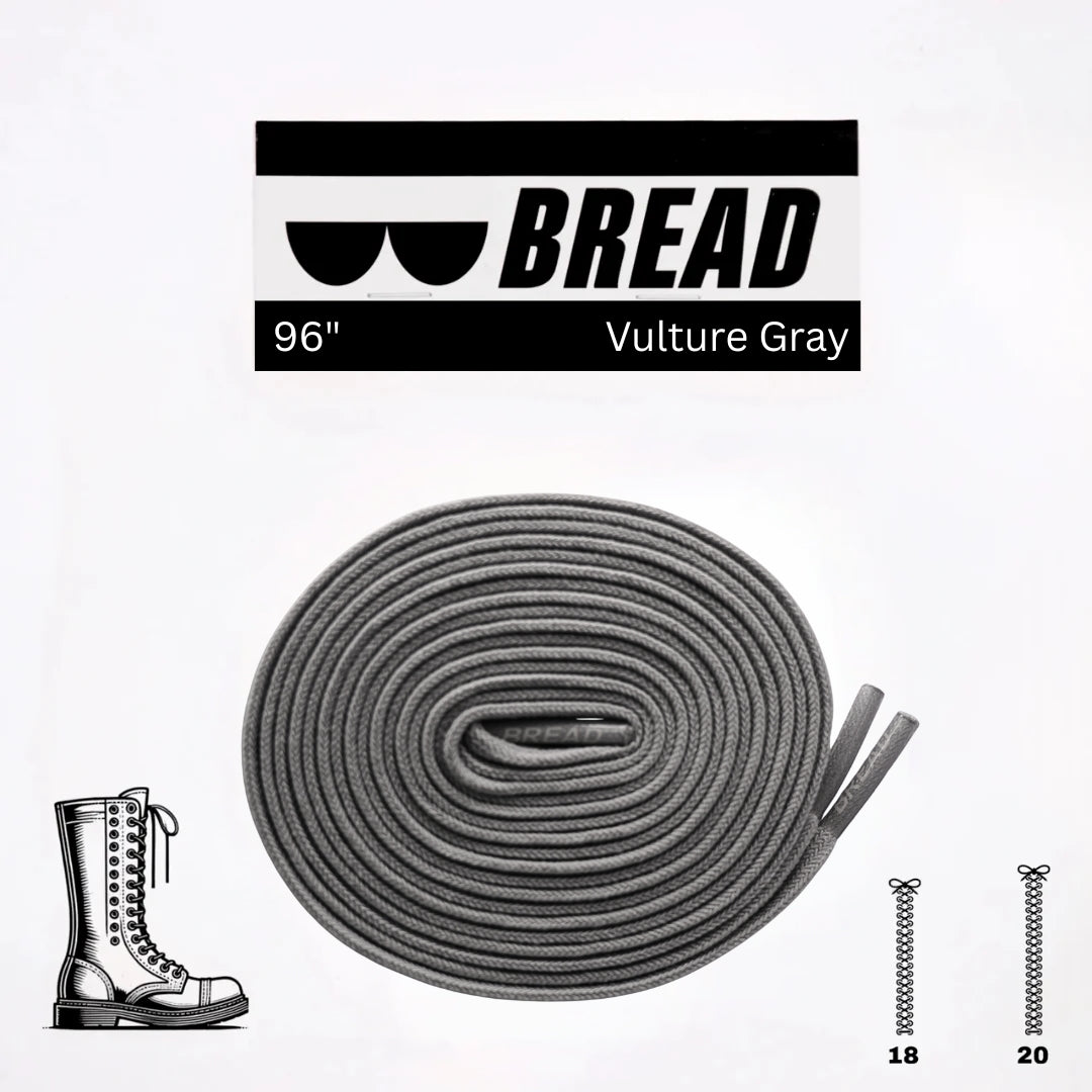 Bread No-Tie Elastic Shoelaces – Vulture Gray