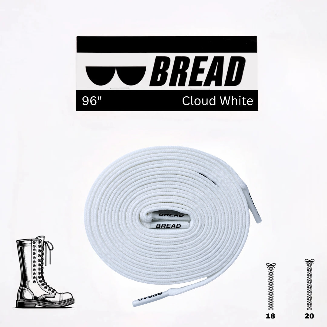 Bread No-Tie Elastic Shoelaces – Cloud White