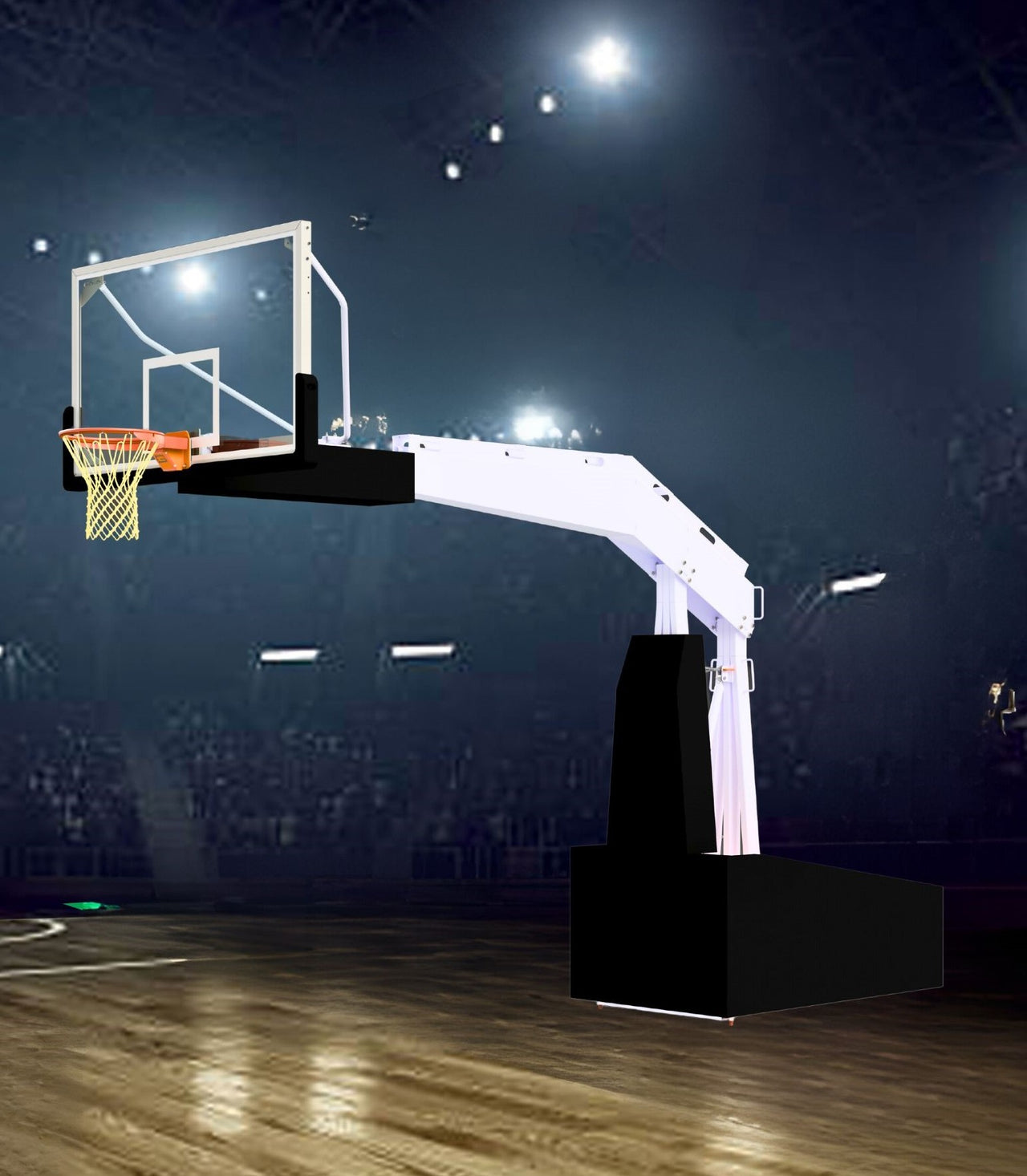 Pro Arena Portable Basketball System, Spring-Assisted, 8' Boom – HoopsKing