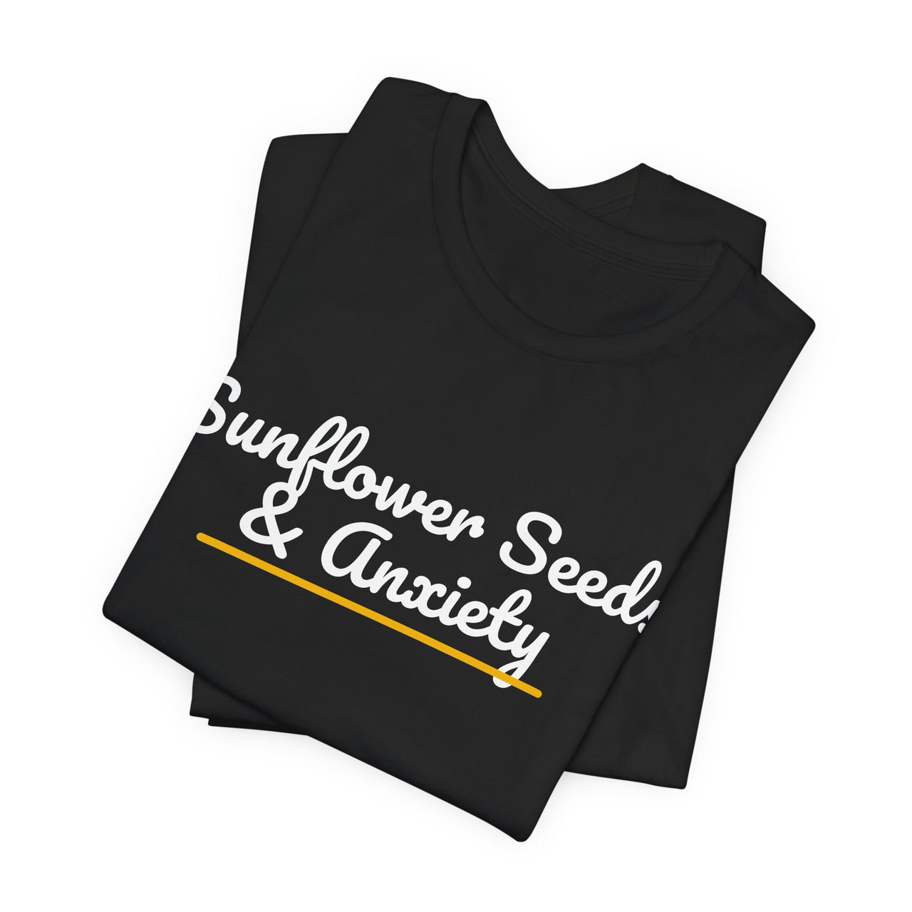 Sunflower Seeds & Anxiety — Baseball T-Shirt