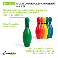 Thumbnail for Multi-Color Bowling Pin Set