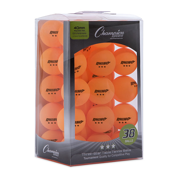 3-Star Tournament Table Tennis balls, 38