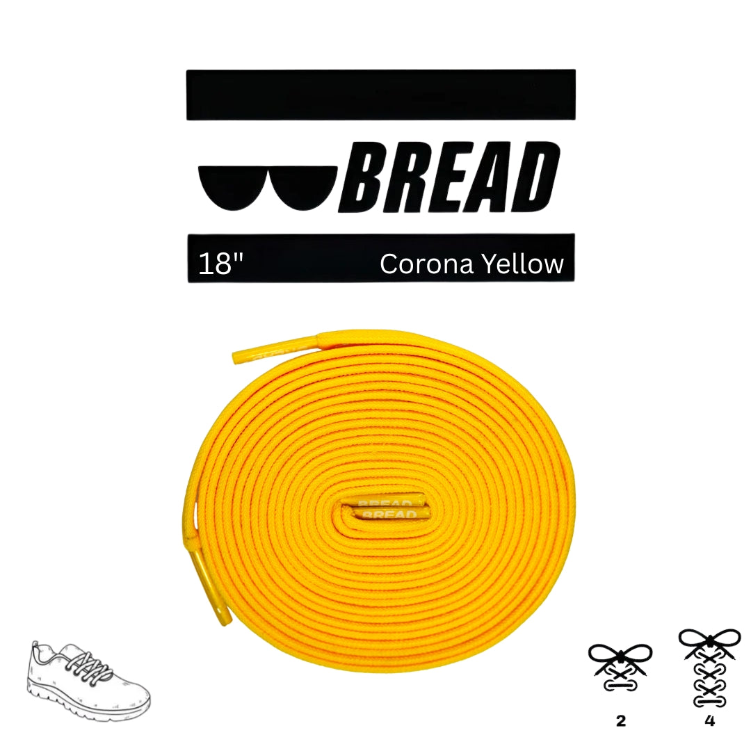 Bread No-Tie Elastic Shoelaces – Corona Yellow