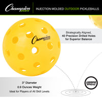 Thumbnail for Injection Molded Outdoor Pickleball Set