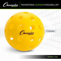 Thumbnail for Recreational Outdoor Pickleball Set