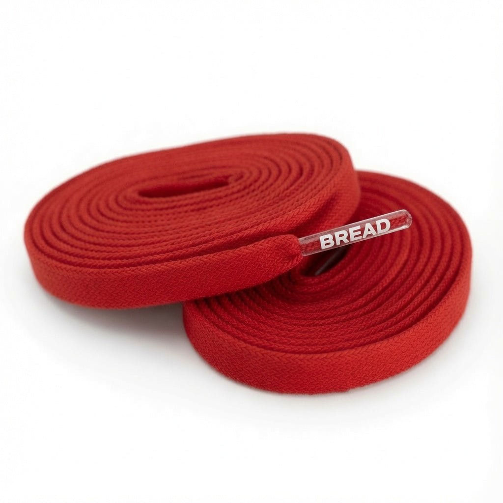 Bread No-Tie Elastic Shoelaces – Bold Red
