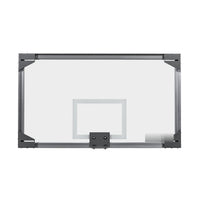 Thumbnail for Glass basketball backboard front view with aluminum frame and target — 72