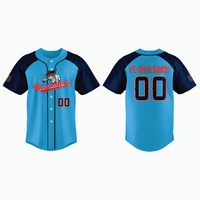 Thumbnail for Straight Hem Full-Button Baseball Jersey (Untucked Fit) example 2