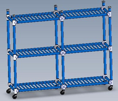 Aquatic Cart – 6 Shelf – Aquatic Storage Cart | Easy Assembly | 37