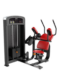 Thumbnail for Elite Selectorized Ab Crunch Machine - Muscle D Fitness - Commercial Grade - Adjustable Seat - Pin Selectorized - Abdominal Workout