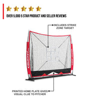 Thumbnail for 5x5 Baseball / Softball Net w/ 3 Weighted Balls & Strike Zone Target