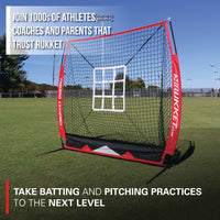 Thumbnail for 5x5 Baseball / Softball Net w/ 3 Weighted Balls & Strike Zone Target