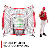 Thumbnail for 7x7 Original Sock It! Baseball / Softball Net w/ Neon Strike Zone Target